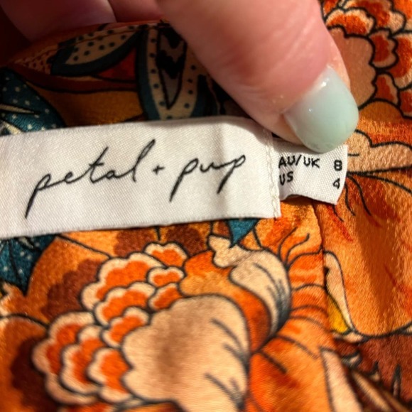 Petal & Pup Orange Floral Maxi Dress - Picture 6 of 7